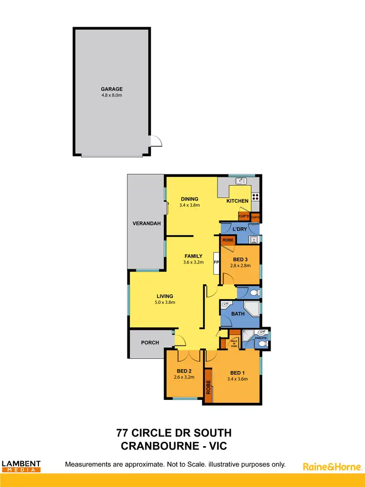 Floorplan of Homely house listing, 77 Circle Drive, Cranbourne VIC 3977