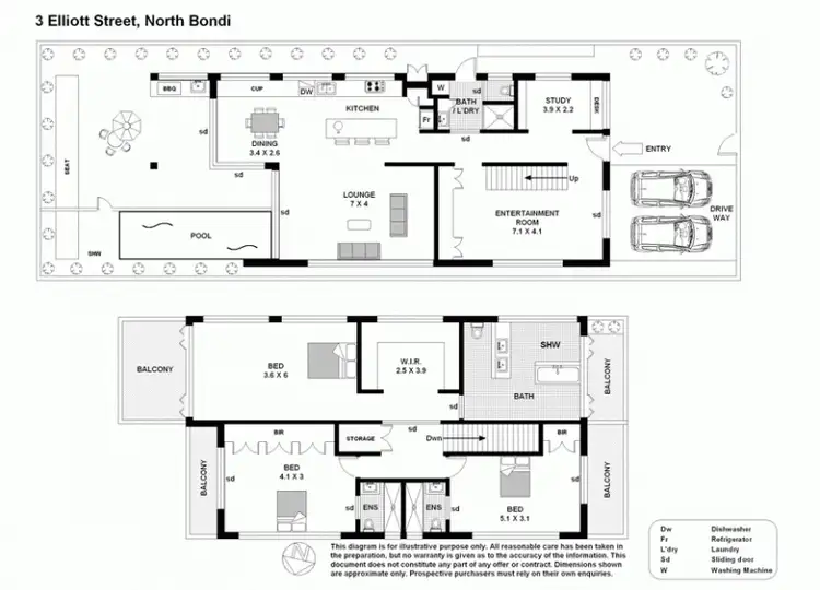 Floorplan of Homely house listing, 3 Elliott Street, North Bondi NSW 2026