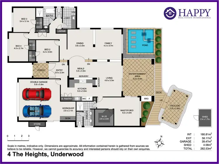 Floorplan of Homely house listing, 4 The Heights, Underwood QLD 4119