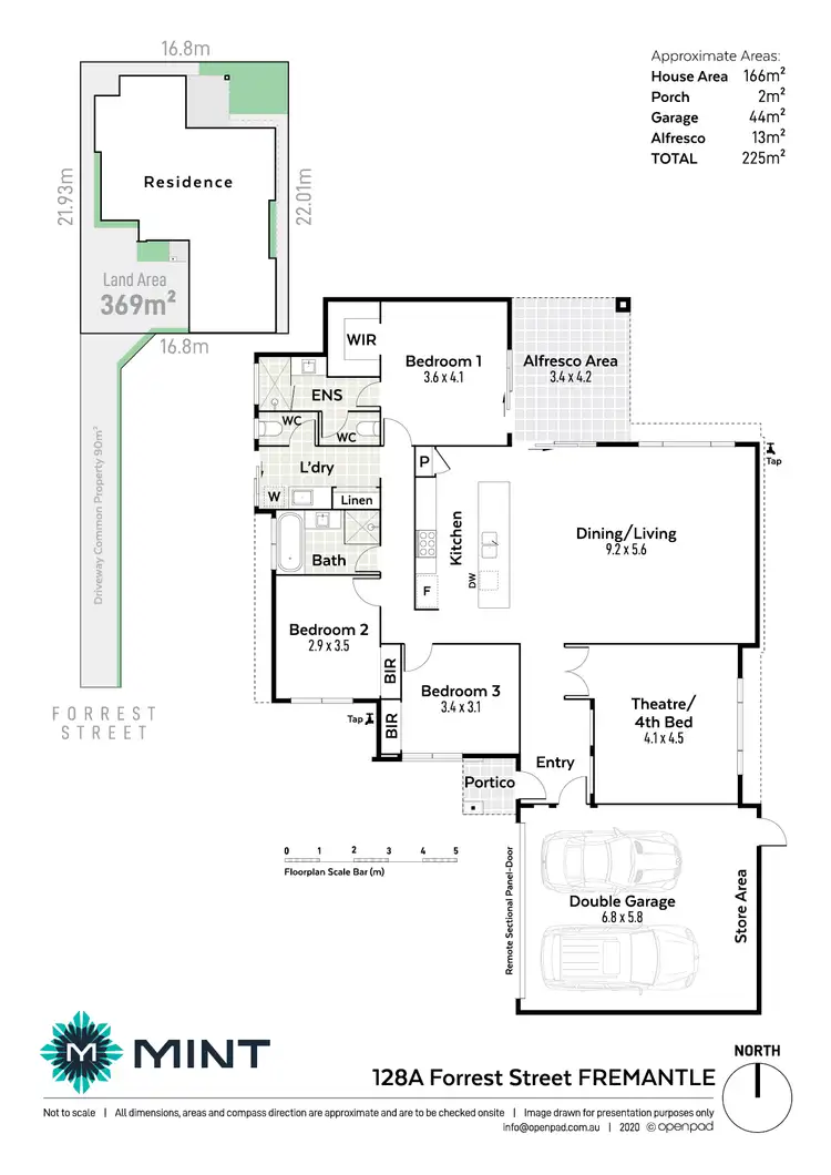 Floorplan of Homely house listing, 128A Forrest Street, Fremantle WA 6160