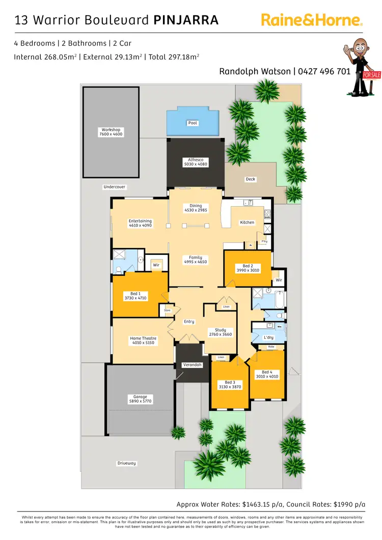 Floorplan of Homely house listing, 13 Warrior Boulevard, Pinjarra WA 6208