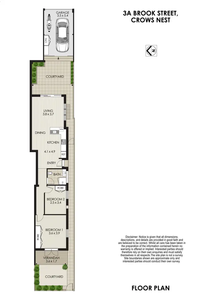 Floorplan of Homely house listing, 3A Brook Street, Crows Nest NSW 2065