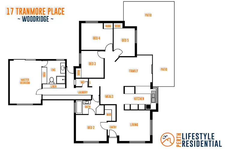 Floorplan of Homely house listing, 17 Tranmore Place, Woodridge WA 6041
