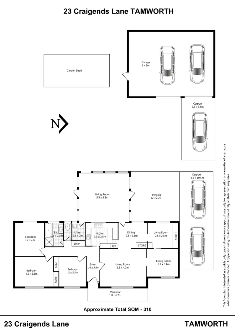Floorplan of Homely house listing, 23 Craigends Lane, Tamworth NSW 2340