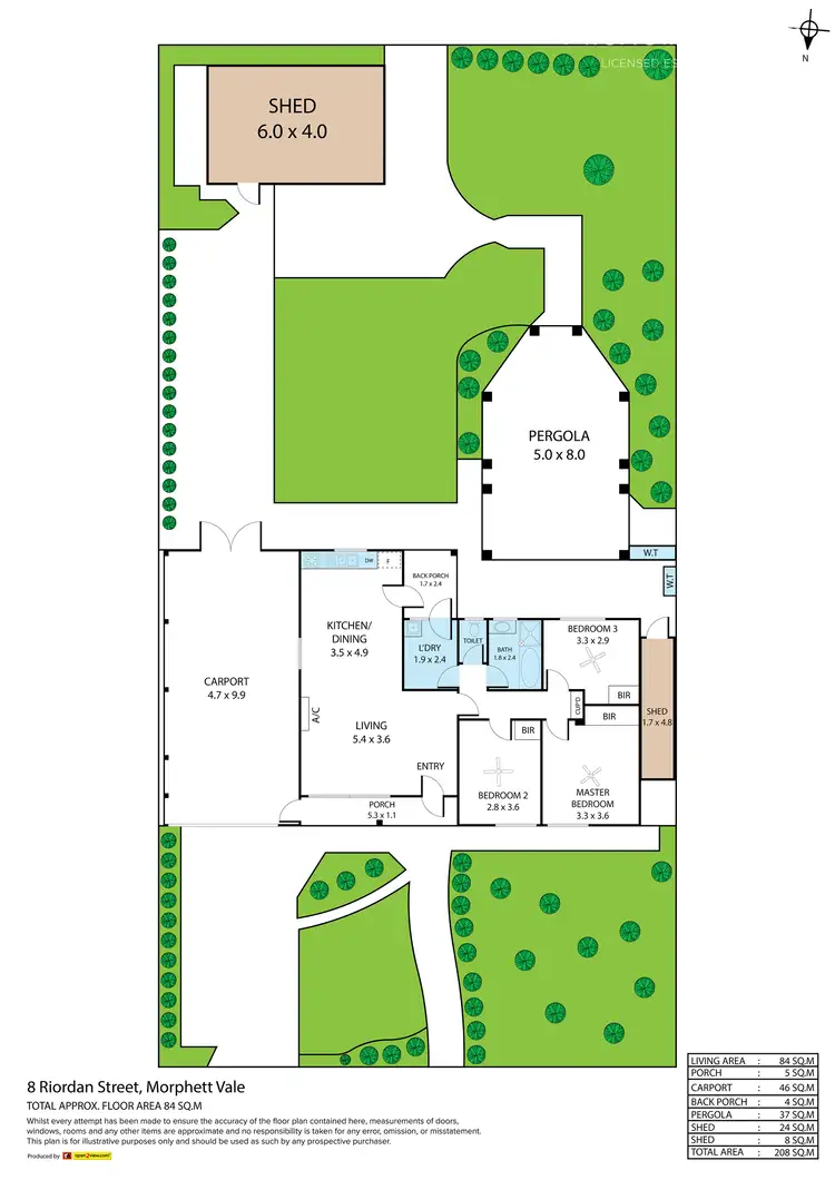 Floorplan of Homely house listing, 8 Riordan Street, Morphett Vale SA 5162