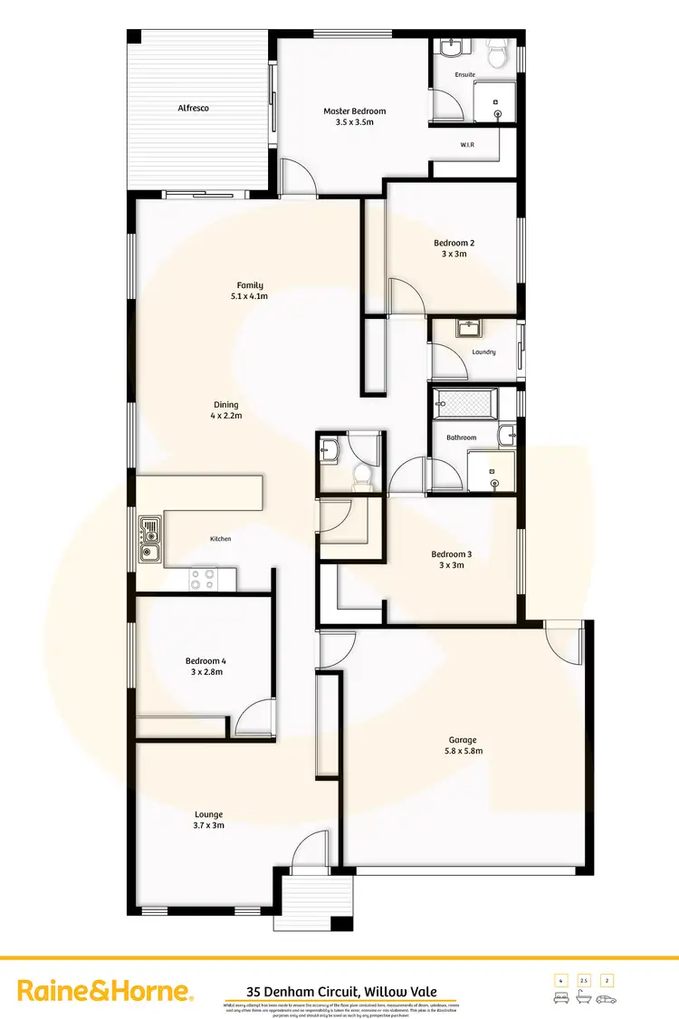 Floorplan of Homely house listing, 35 Denham Circuit, Willow Vale QLD 4209