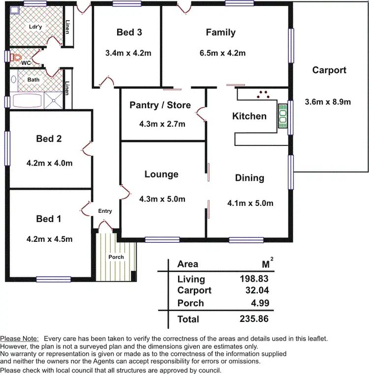 Floorplan of Homely house listing, 6 Taylors Lane, Strathalbyn SA 5255