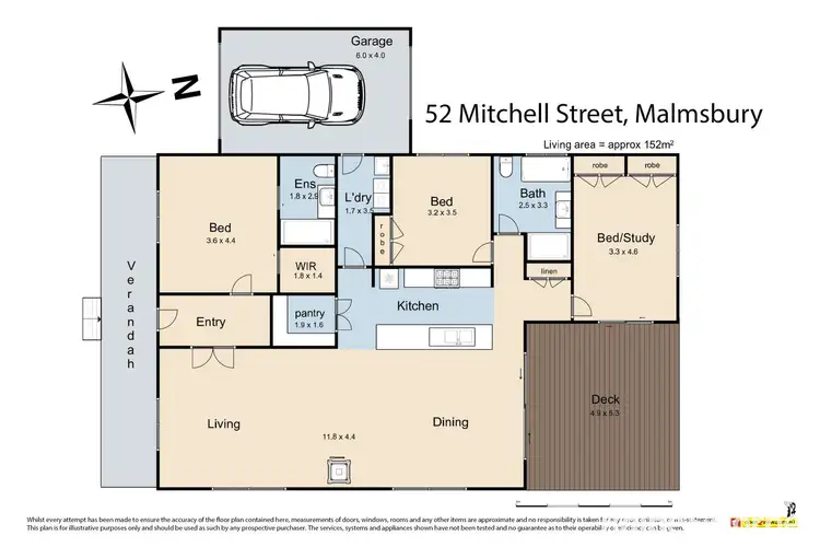 Floorplan of Homely house listing, 52 Mitchell Street, Malmsbury VIC 3446