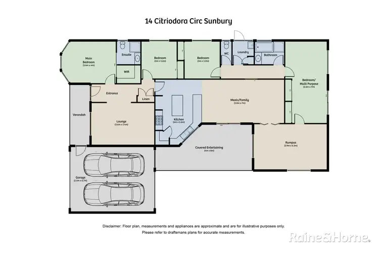 Floorplan of Homely house listing, 14 Citriodora Circuit, Sunbury VIC 3429