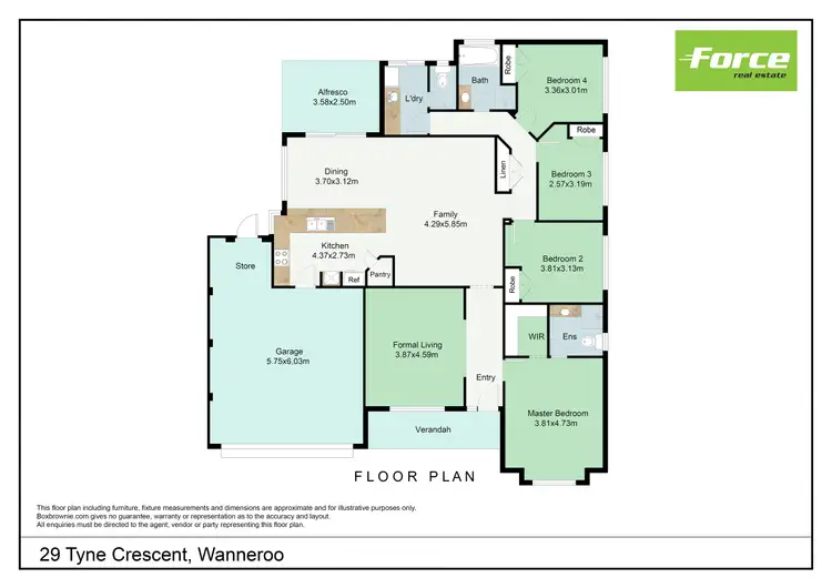 Floorplan of Homely house listing, 29 Tyne Crescent, Wanneroo WA 6065