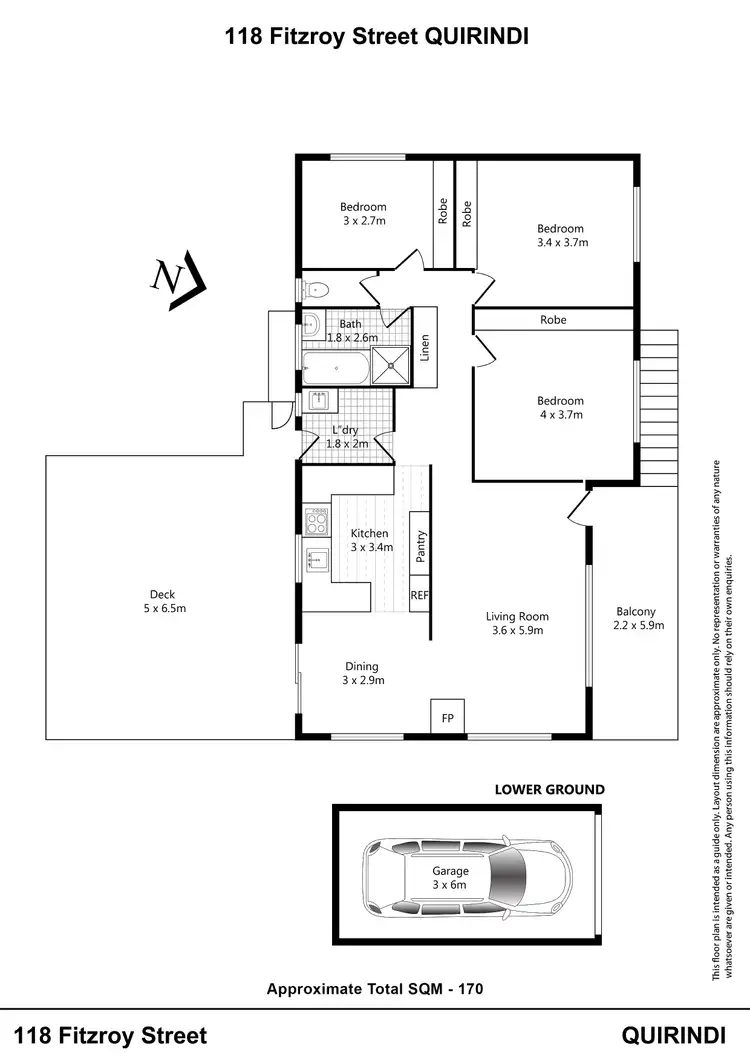 Floorplan of Homely house listing, 118 Fitzroy Street, Quirindi NSW 2343
