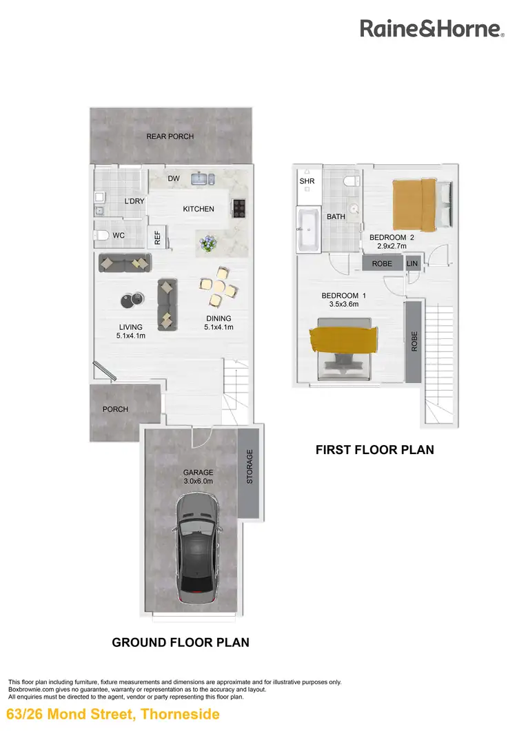 Floorplan of Homely townhouse listing, 63/26 Mond Street, Thorneside QLD 4158