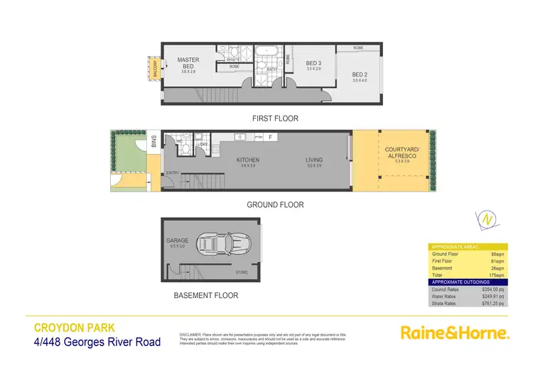 Floorplan of Homely townhouse listing, 4/448-450 Georges River Road (access via Walsh Ave), Croydon Park NSW 2133