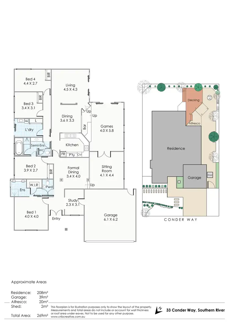 Floorplan of Homely house listing, 33 Conder Way, Southern River WA 6110