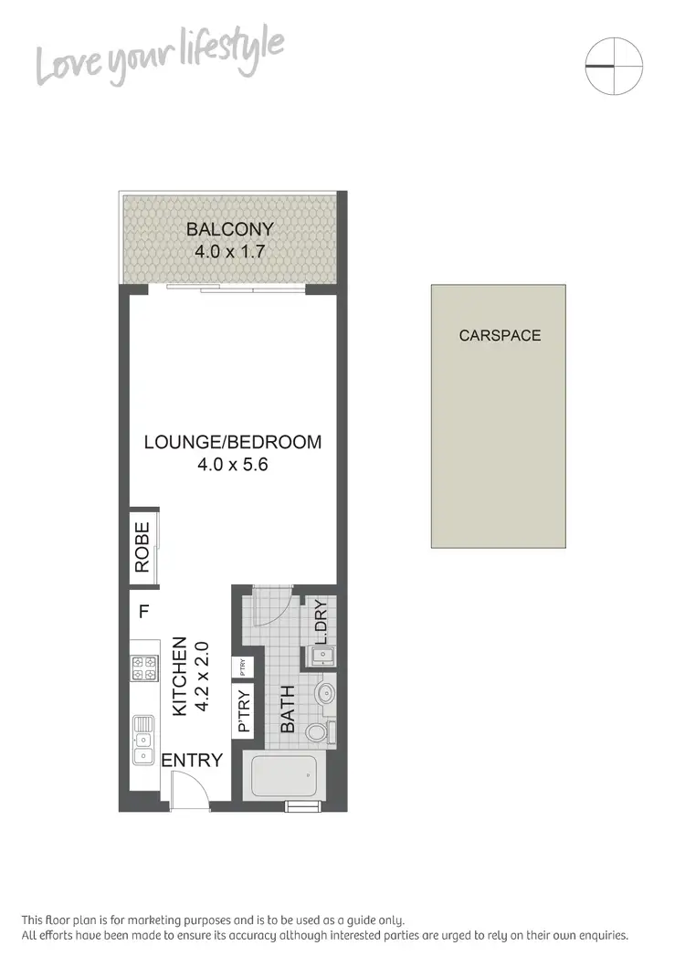 Floorplan of Homely studio listing, 36/155 Missenden Road, Newtown NSW 2042