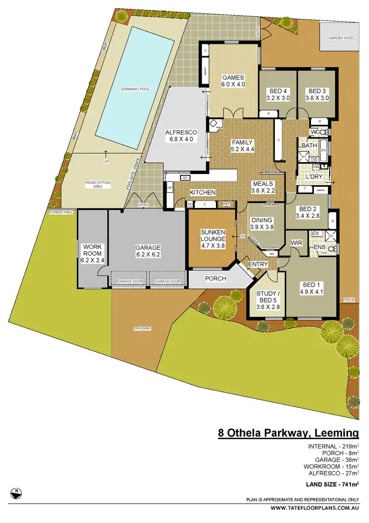 Floorplan of Homely house listing, 8 Othela Parkway, Leeming WA 6149