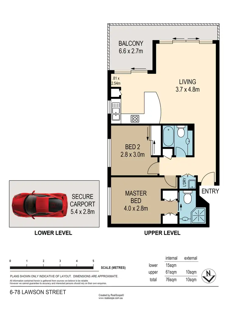 Floorplan of Homely unit listing, 6/78 Lawson Street, Morningside QLD 4170