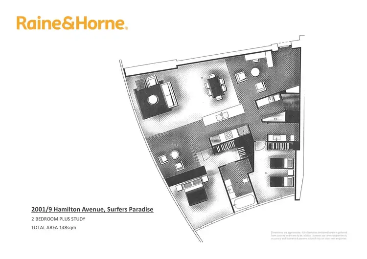 Floorplan of Homely apartment listing, 2001/9 Hamilton Ave, Surfers Paradise QLD 4217