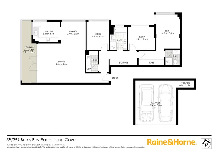 Floorplan of Homely apartment listing, 59/299 Burns Bay Road, Lane Cove NSW 2066