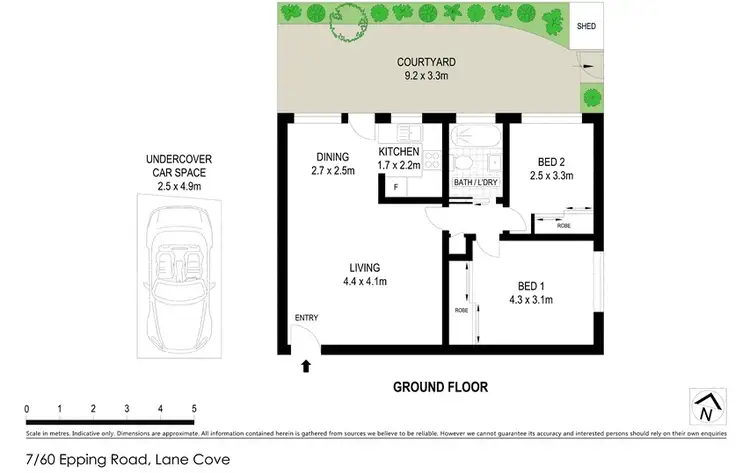 Floorplan of Homely apartment listing, 7/60 Epping Road, Lane Cove NSW 2066