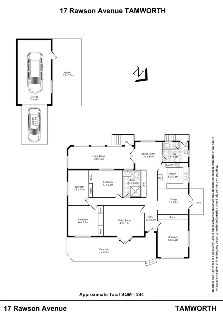 Floorplan of Homely house listing, 17 Rawson Avenue, Tamworth NSW 2340