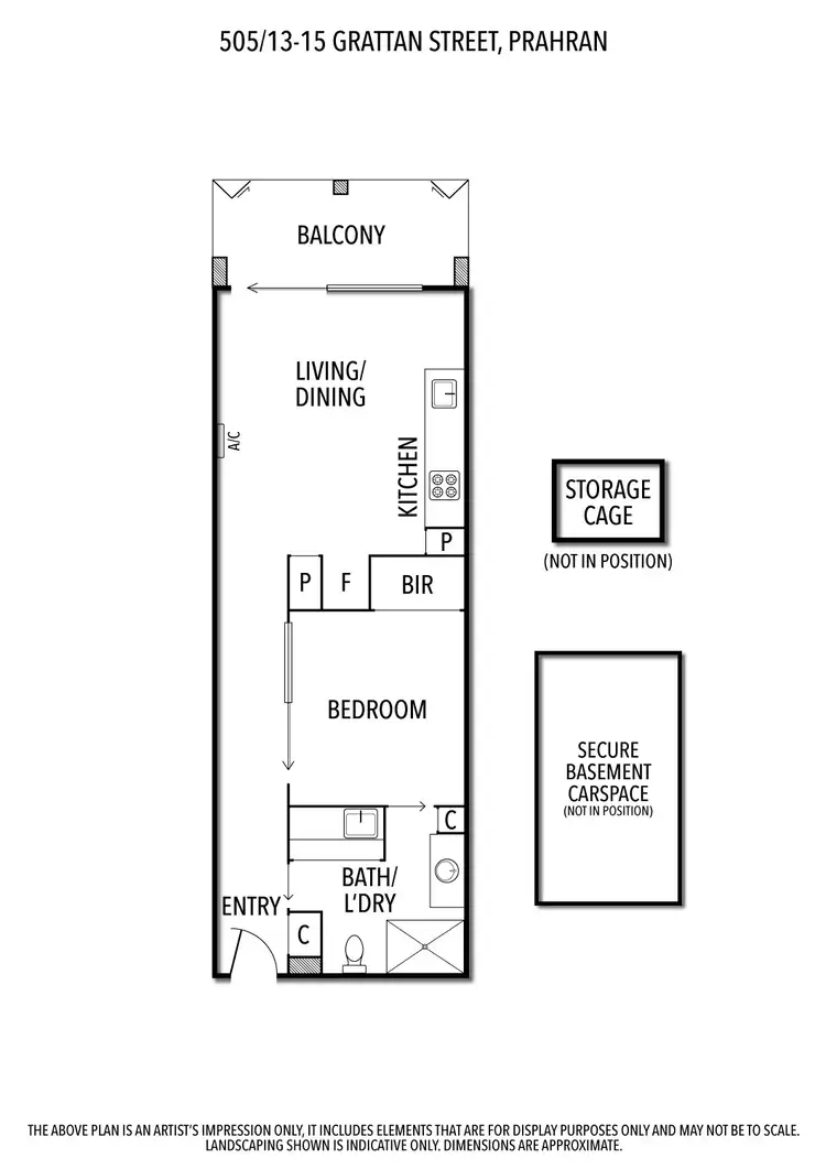 Floorplan of Homely apartment listing, 505/13-15 Grattan Street, Prahran VIC 3181