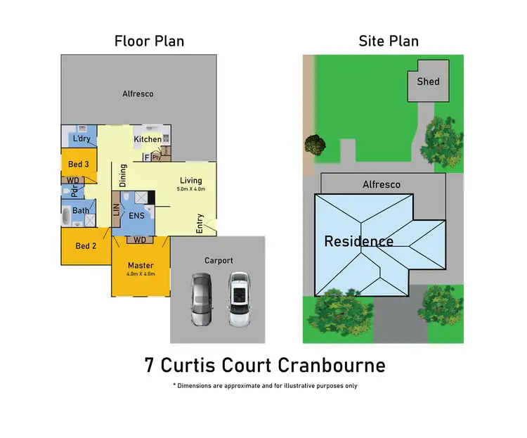 Floorplan of Homely house listing, 7 Curtis Court, Cranbourne VIC 3977
