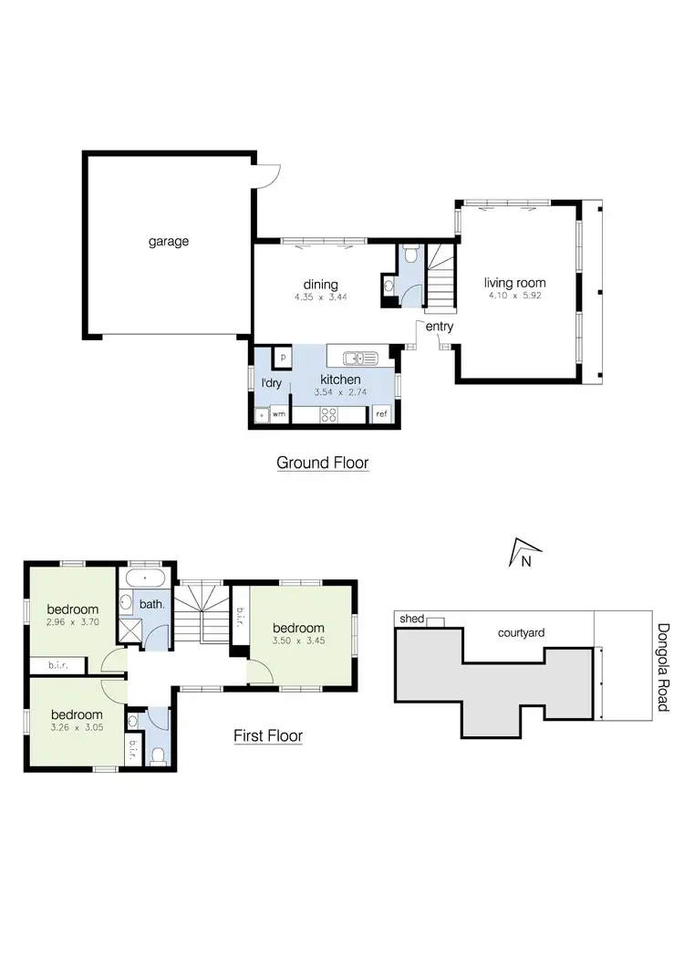 Floorplan of Homely townhouse listing, 3/24 Dongola Road, West Footscray VIC 3012