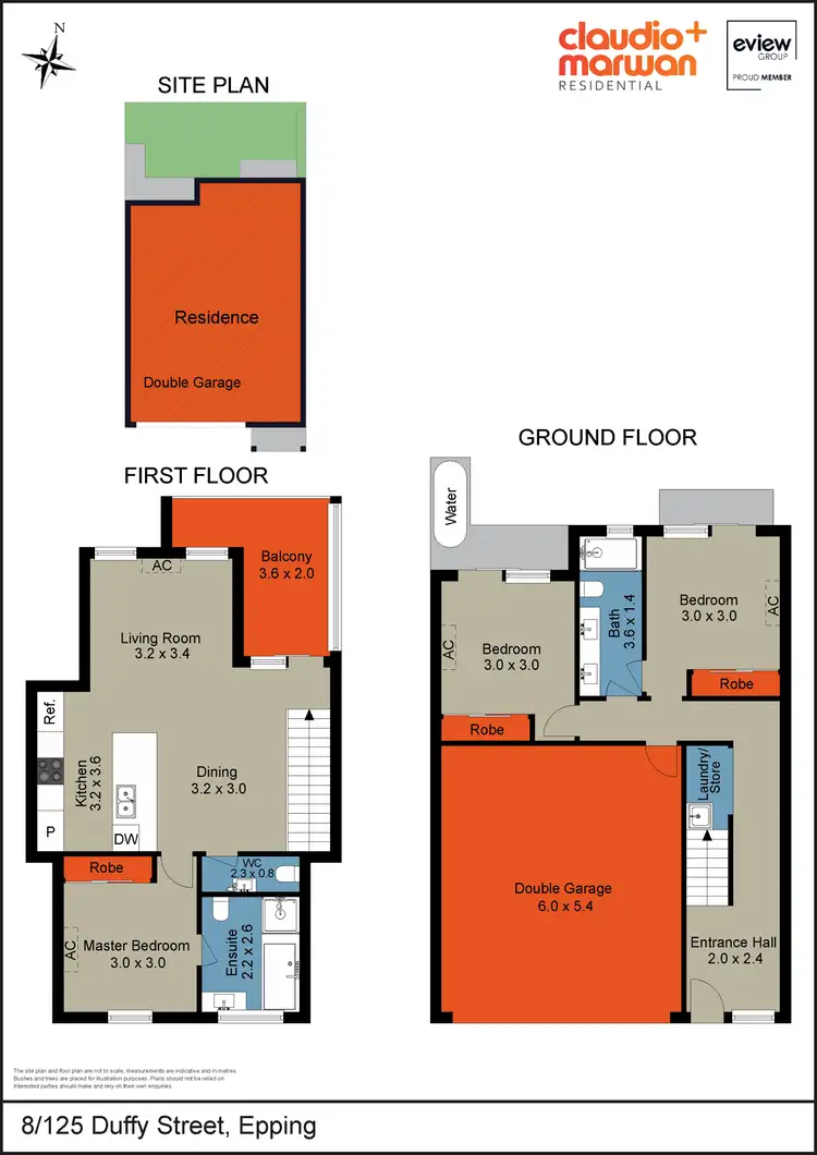 Floorplan of Homely townhouse listing, 6/125 Duffy Street, Epping VIC 3076