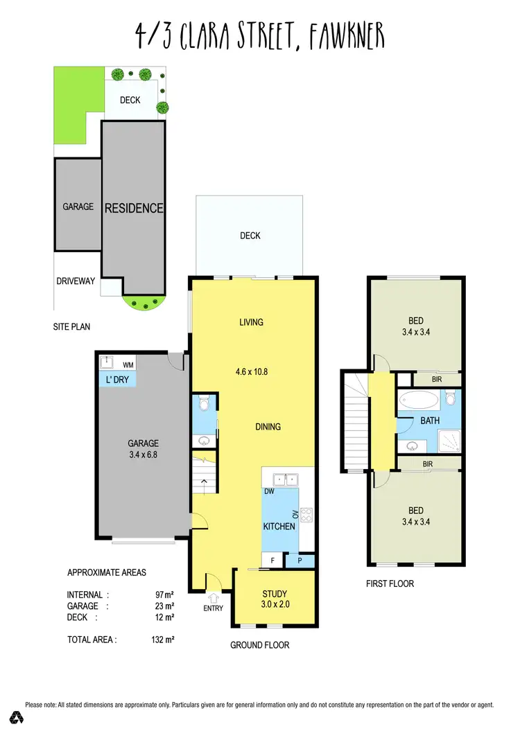 Floorplan of Homely townhouse listing, 4/3 Clara Street, Fawkner VIC 3060