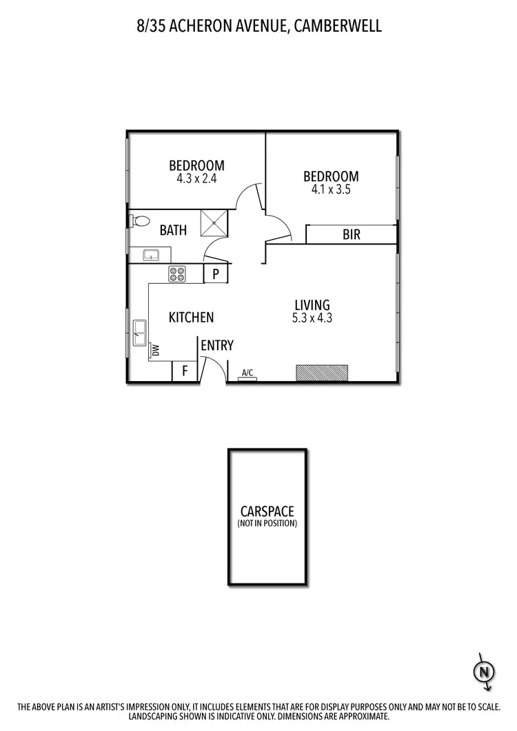 Floorplan of Homely apartment listing, 8/35 Acheron Avenue, Camberwell VIC 3124