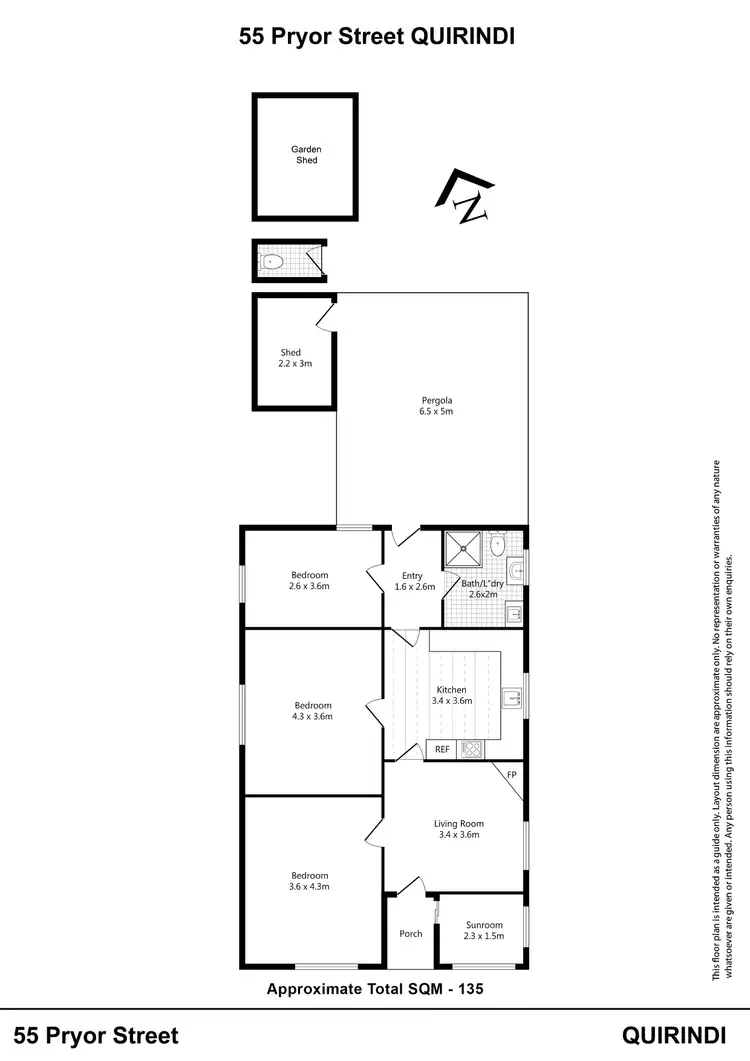 Floorplan of Homely house listing, 55 Pryor Street, Quirindi NSW 2343