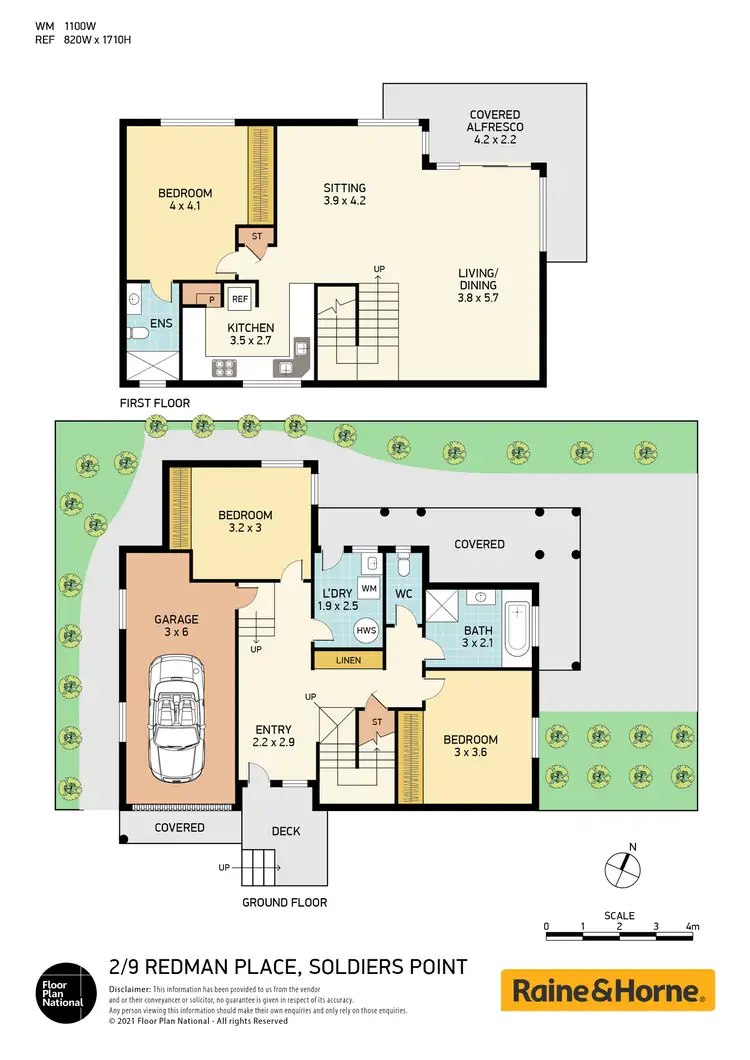 Floorplan of Homely semi-detached listing, 2/9 Redman Place, Soldiers Point NSW 2317