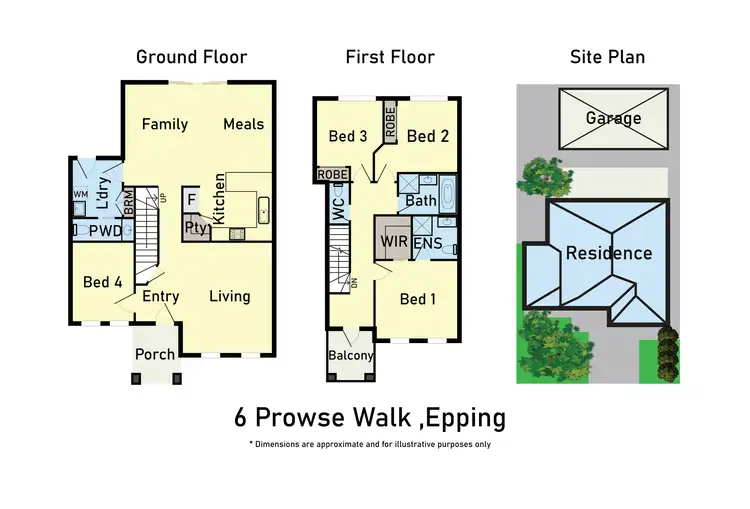 Floorplan of Homely house listing, 6 Prowse Walk, Epping VIC 3076