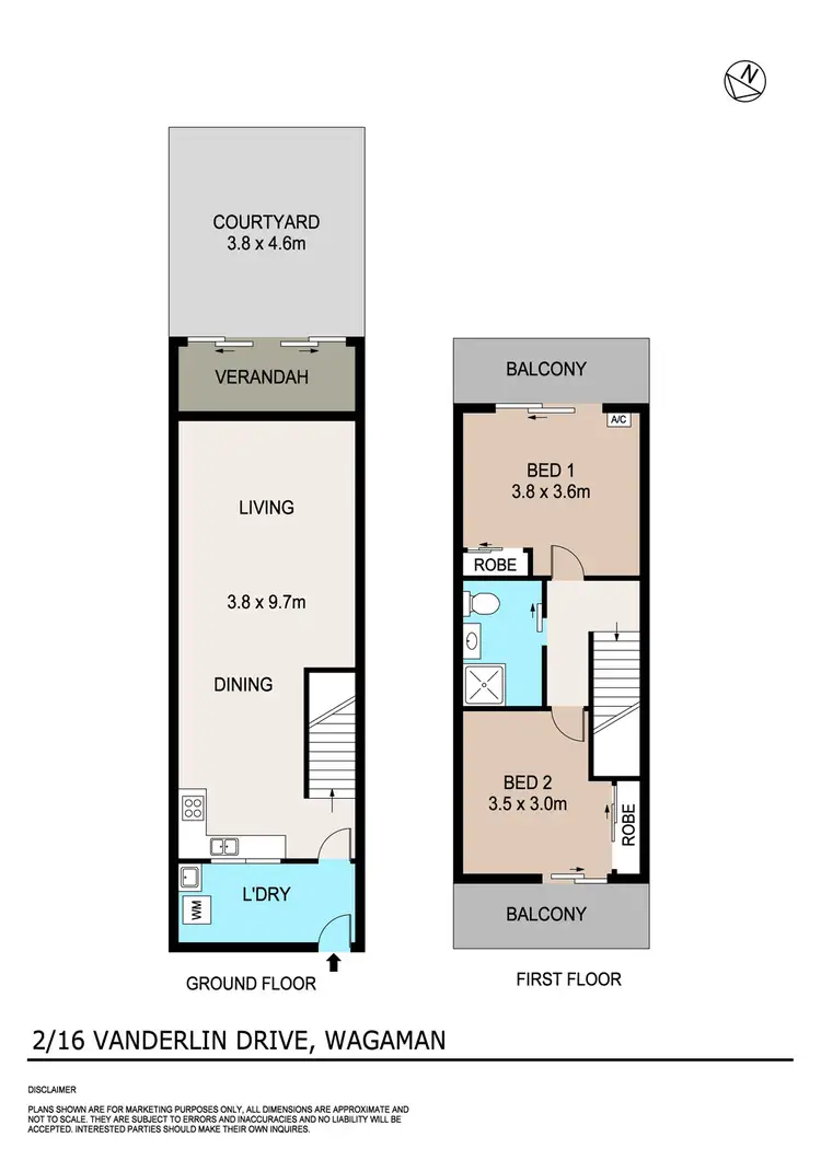 Floorplan of Homely apartment listing, 2/16 Vanderlin Drive, Wagaman NT 810
