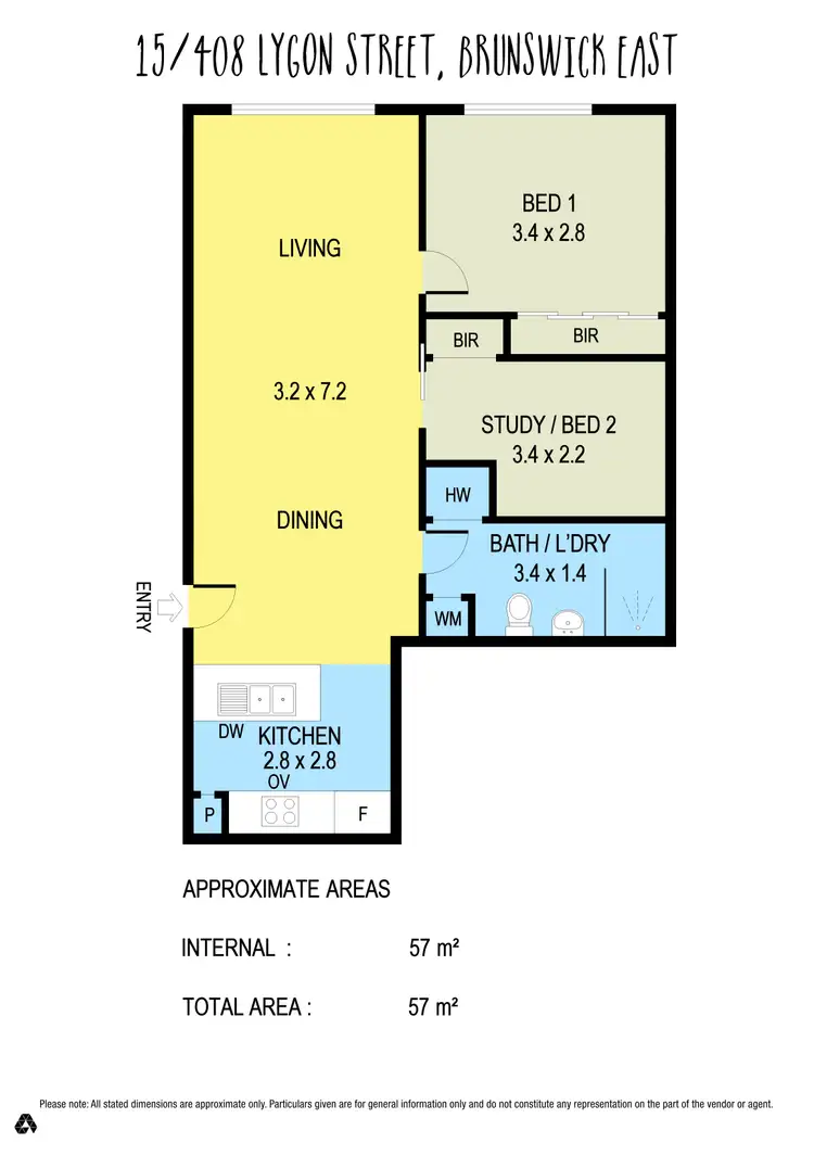 Floorplan of Homely apartment listing, 15/408 Lygon Street, Brunswick East VIC 3057