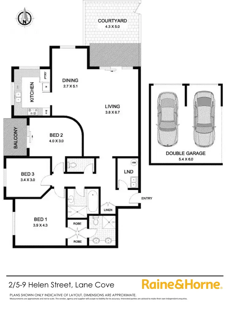 Floorplan of Homely apartment listing, 2/5-9 Helen Street, Lane Cove NSW 2066