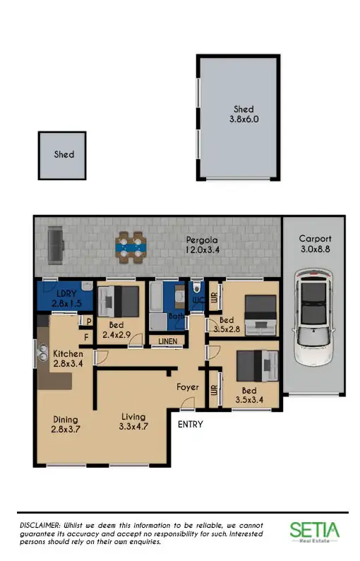 Floorplan of Homely house listing, 34 Kirsty Crescent, Hassall Grove NSW 2761