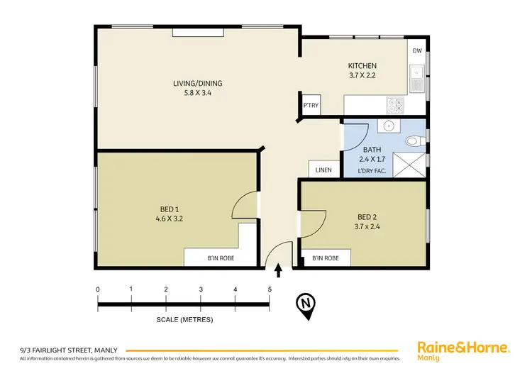 Floorplan of Homely apartment listing, 9/3 Fairlight Street, Manly NSW 2095