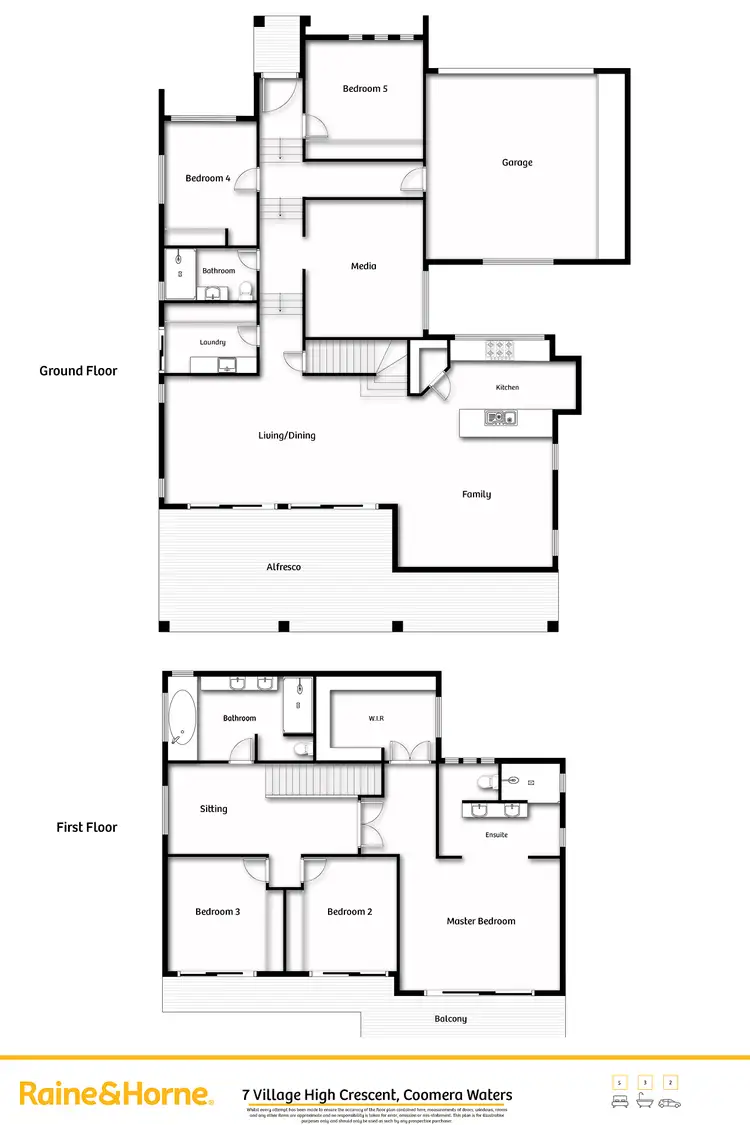 Floorplan of Homely house listing, 7 Village High Crescent, Coomera Waters QLD 4209