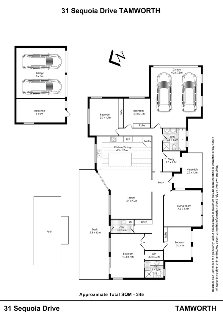 Floorplan of Homely house listing, 31 Sequoia Drive, Tamworth NSW 2340