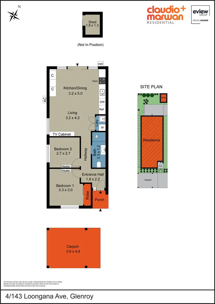 Floorplan of Homely unit listing, 4/143 Loongana Avenue, Glenroy VIC 3046