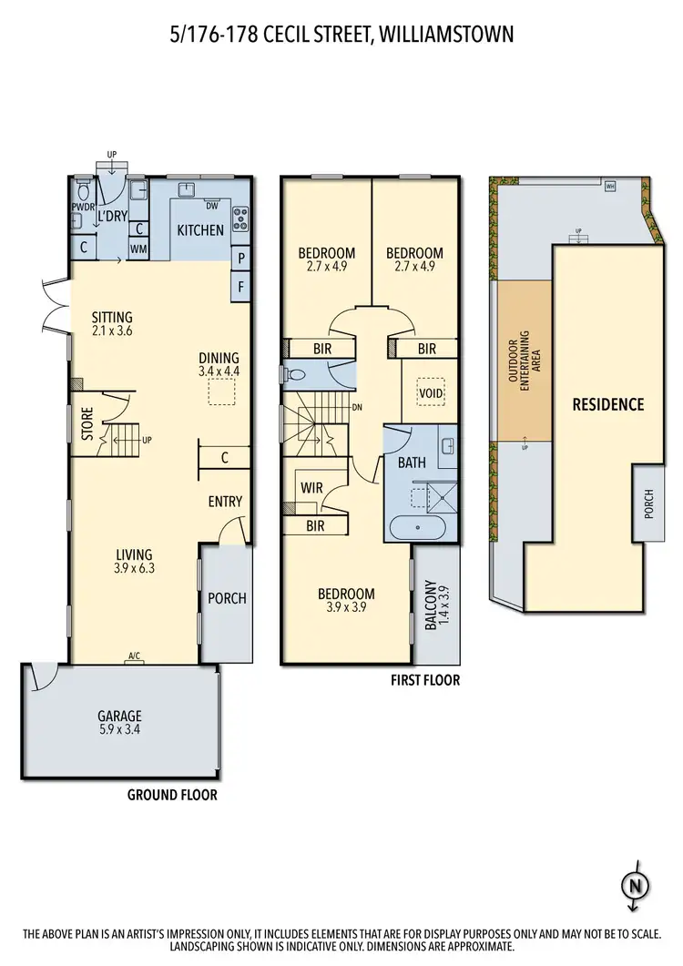 Floorplan of Homely townhouse listing, 5/176-178 Cecil Street, Williamstown VIC 3016