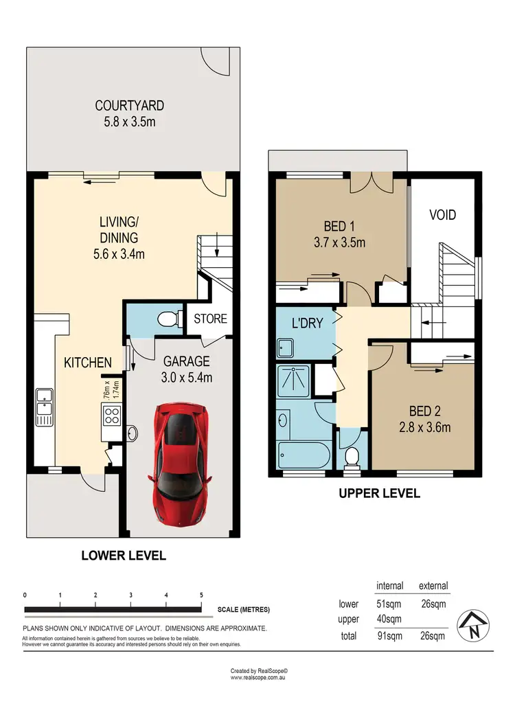 Floorplan of Homely townhouse listing, 1/124 Station Road, Indooroopilly QLD 4068