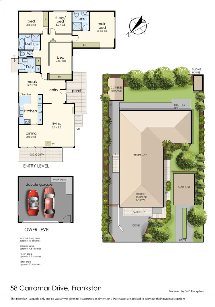 Floorplan of Homely house listing, 58 Carramar Drive, Frankston VIC 3199