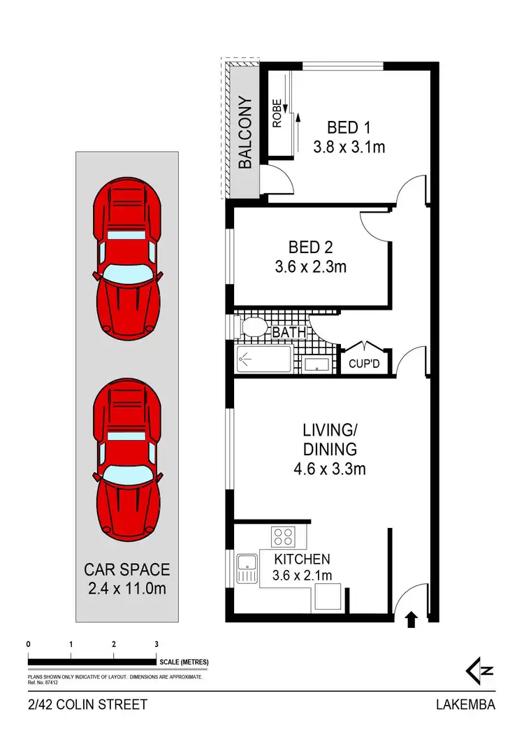 Floorplan of Homely apartment listing, 2/42 Colin Street, Lakemba NSW 2195