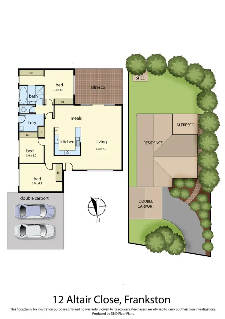 Floorplan of Homely house listing, 12 Altair Close, Frankston VIC 3199