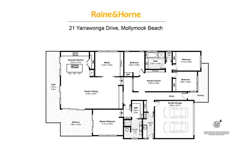Floorplan of Homely house listing, 21 Yarrawonga Drive, Mollymook Beach NSW 2539