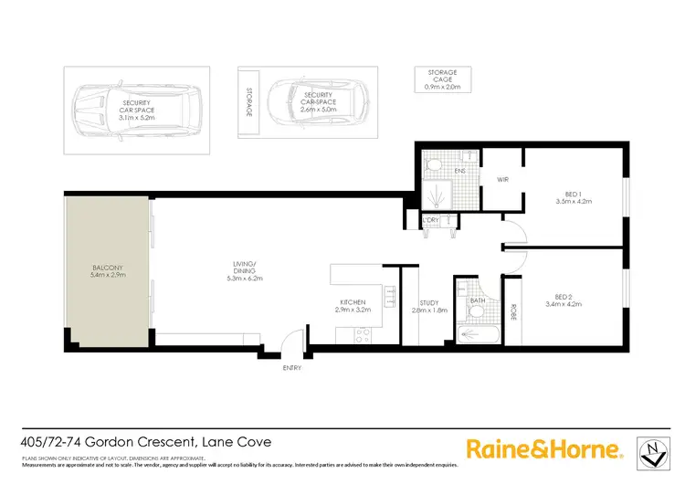 Floorplan of Homely apartment listing, 405/72-74 Gordon Crescent, Lane Cove NSW 2066