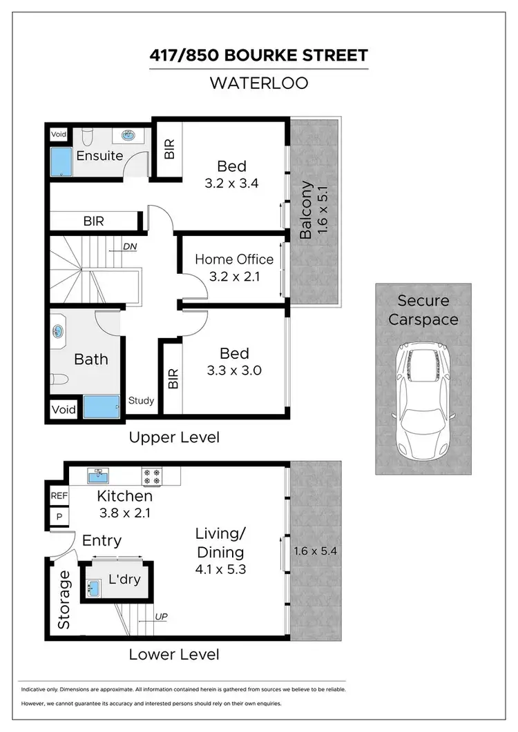 Floorplan of Homely apartment listing, 417/850 Bourke Street, Waterloo NSW 2017